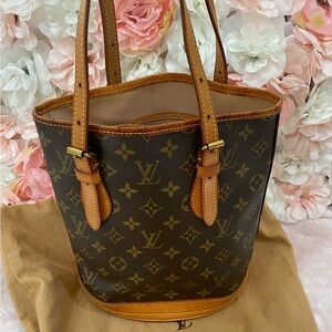 Louis Vuitton Monogram Petit Bucket Bag